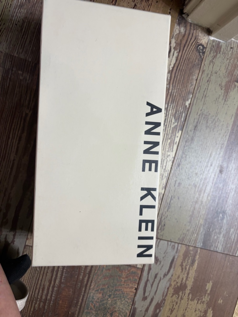 Anne Klein Cream Box with Bold Black Logo